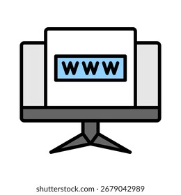 Website lineal color icon vector collection
