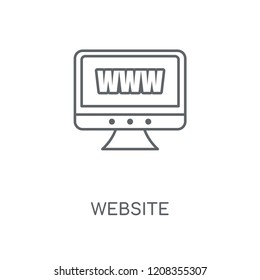 Website linear icon. Website concept stroke symbol design. Thin graphic elements vector illustration, outline pattern on a white background, eps 10.