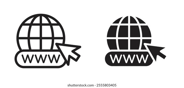 Website liner icon vector set.