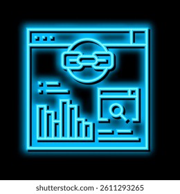 website link analytics neon light sign vector. website link analytics illustration