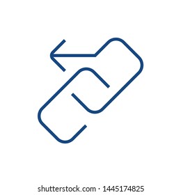 Website Link and Connectedness Icon with Chain Link