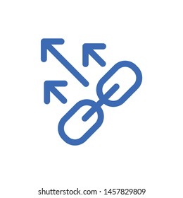 Website Link and Connectedness Icon with Chain Link