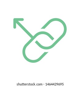 Website Link and Connectedness Icon with Chain Link