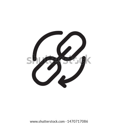 Website Link and Connectedness Icon with Chain Link