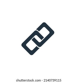 Website link icon isolated on a white background. symbol Hyperlink chain symbol for web and mobile applications. Vector illustration