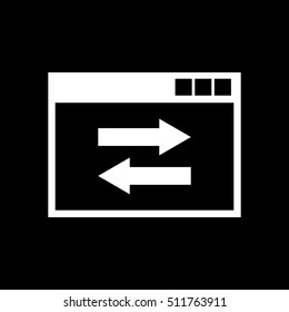 The website link icon. website , WWW and browser, development, seo symbol. UI. Web. Logo. Sign. Flat design. App. symbol. UI. Web. Logo. Sign. Flat design. App. Stock vector