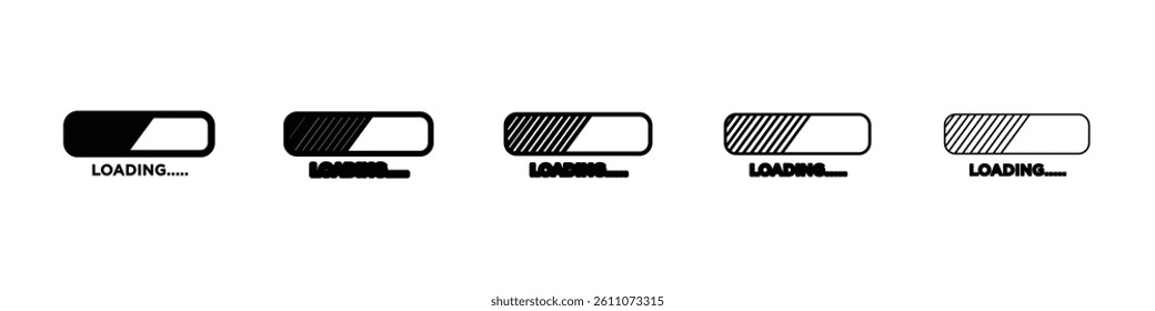website load bar icon Symbol mark in Outline style