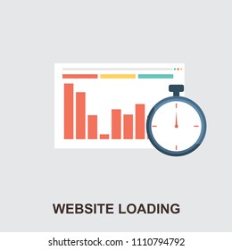 Website Loading icon,flat design style