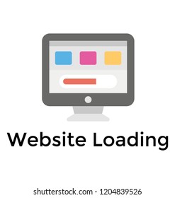 Website loading on a webpage showing web performance 