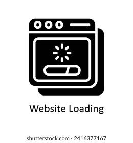 Website Loading vector Solid icon style illustration. EPS 10 File