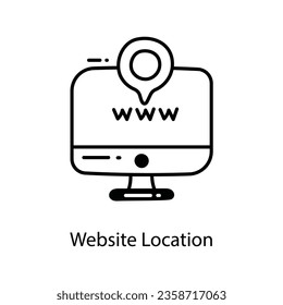 Website Location doodle Icon Design illustration. Marketing Symbol on White background EPS 10 File