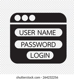 Website login form icon