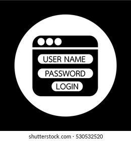 Website login form icon illustration design