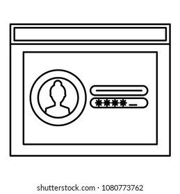 website with login interface