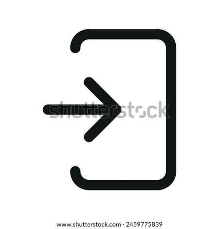 Website login isolated icon, web site log in linear icon, come in outline vector icon with editable stroke