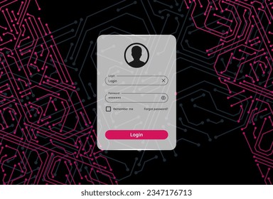 Website login page template design