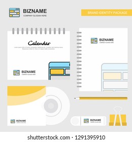 Website Logo, Calendar Template, CD Cover, Diary and USB Brand Stationary Package Design Vector Template