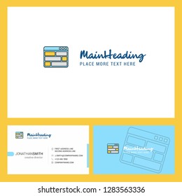 Website Logo design with Tagline & Front and Back Busienss Card Template. Vector Creative Design