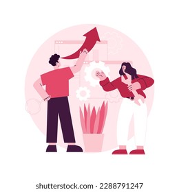 Website maintenance abstract concept vector illustration. Website service, webpage seo maintenance, web design, corporate site professional support, security analysis, update abstract metaphor.