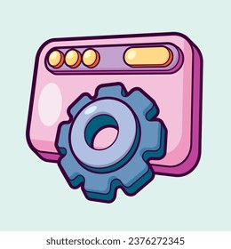 Illustrationsvektor für Website-Instandhaltung