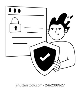 Sitio web de mantenimiento dibujado a mano Mini Ilustraciones