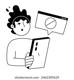 Sitio web de mantenimiento dibujado a mano Mini Ilustraciones