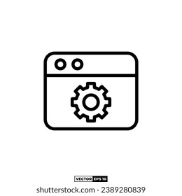 website maintenance icon design inspiration vector template for interface, presentation, web, banner, infographic, etc