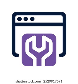 Icono de mantenimiento de Sitio web. Icono de Vector de doble tono para su Sitio web, móvil, presentación y diseño de logotipo.