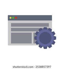 Website maintenance illustrated on white background