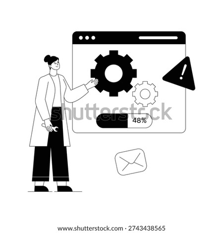 Website maintenance     Vector illustration. EPS 10	