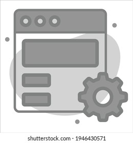 website management icon with background modern illustration