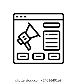 website marketing icon. vector line icon for your website, mobile, presentation, and logo design.