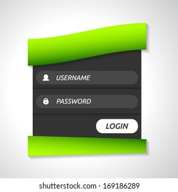 Website member login - vector design UI