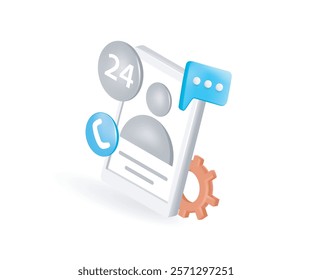 Website menu bar the customer support concept  vector illustration