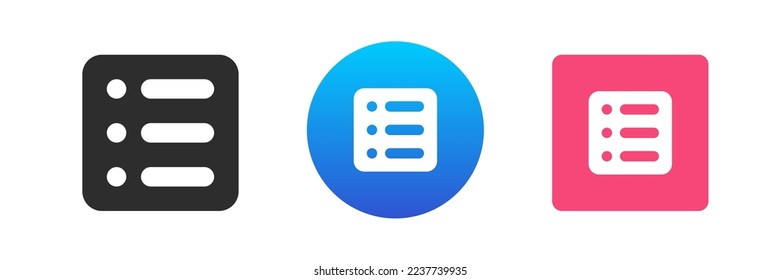 Website menu cyberspace browser navigational web list interface page icon set vector flat illustration. Internet navigation button digital option browsing settings user software interface