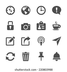 website menu icon set, vector eps10.