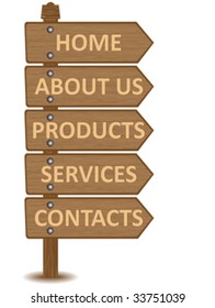 website menu template vector illustration