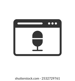 Símbolo de Símbolo de Símbolo de Ícone de Microfone de Site