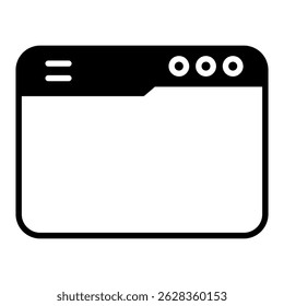 Icono de glifo mezclado de Sitio web. Diseño simple del icono del Vector en estilo del glifo. Formato de Vector editable