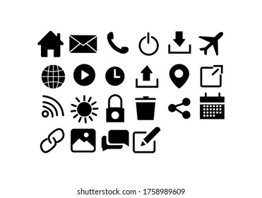 website and mobile app icon set.symbol for web