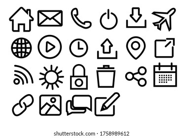 website and mobile app icon set.symbol for web