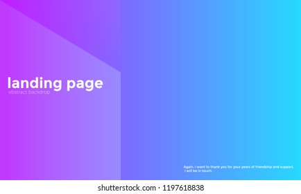 Website or mobile app landing page. Minimal geometric background template in light colored transition. Dynamic shapes composition. Vector illustration.