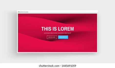 Website or mobile app landing page. Abstract background with dynamic effect. Optical illusion of distortion of space. Vector illustration for design. 