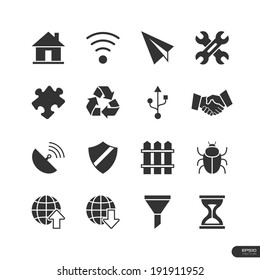 Website & Mobile application Icons on white background - Vector illustration