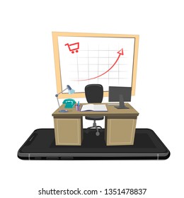 website mobile apps illustration for the website, mobile application, Internet shop
