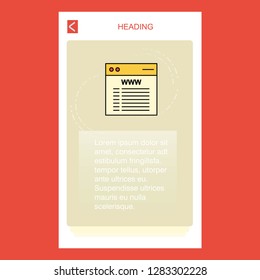 Website mobile vertical banner design design. Vector