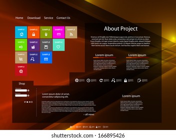 Website modern color art template