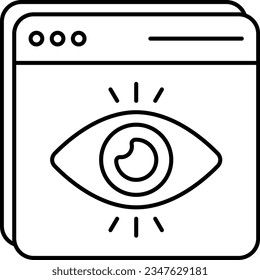  website monitoring line icon design style 