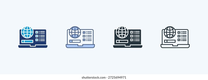 Website-Sammlung mit mehreren Stilsymbolen