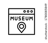 Website, museum, location icon. Simple line, outline vector elements of historical things icons for ui and ux, website or mobile application